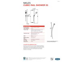 Technical Guide - Nikles Cubic Rail Shower 55 574mm Chrome (3 Star)