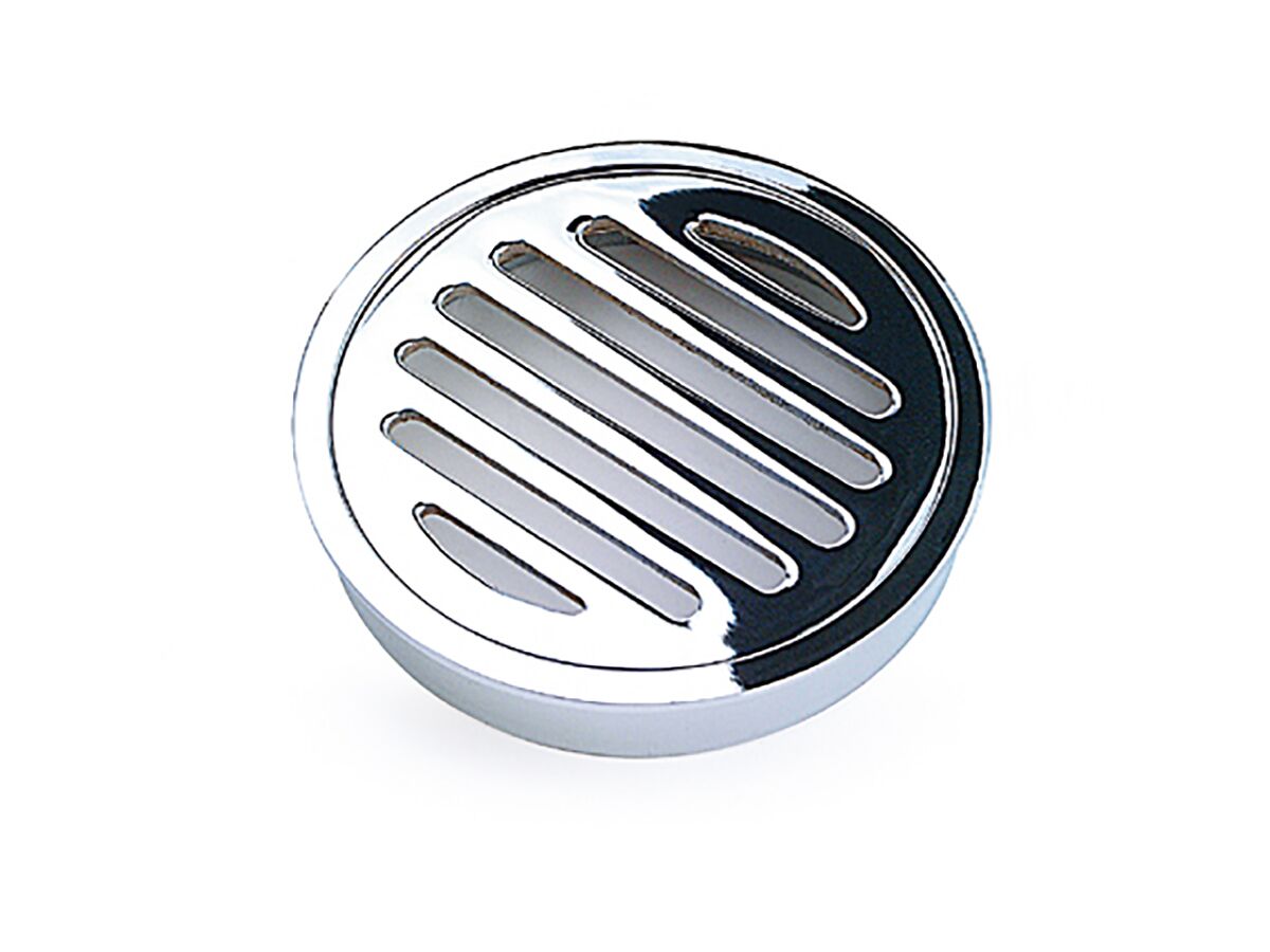 Round Grate-Suit 80mm Leak Control Flange Chrome
