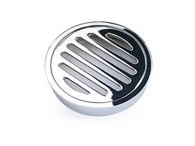 Round Grate-Suit 80mm Leak Control Flange Chrome