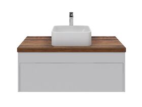 Acqua Wall Hung Vanity Unit 900mm Blackwood Timber Top