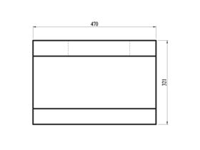 Mizu Bloc Wall Hung Vanity Unit No Basin 1200mm Black/ White