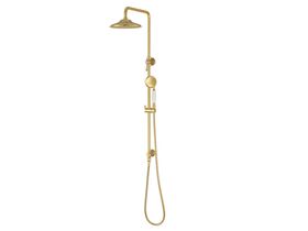 Kado Era Twin Rail Shower Lever with Top Rail Water Inlet Handle Brass Gold (4 Star)
