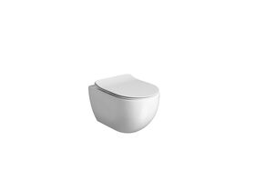 AXA Uno Wall Hung Rimless Pan Soft Close Quick Release Seat White (4 Star)