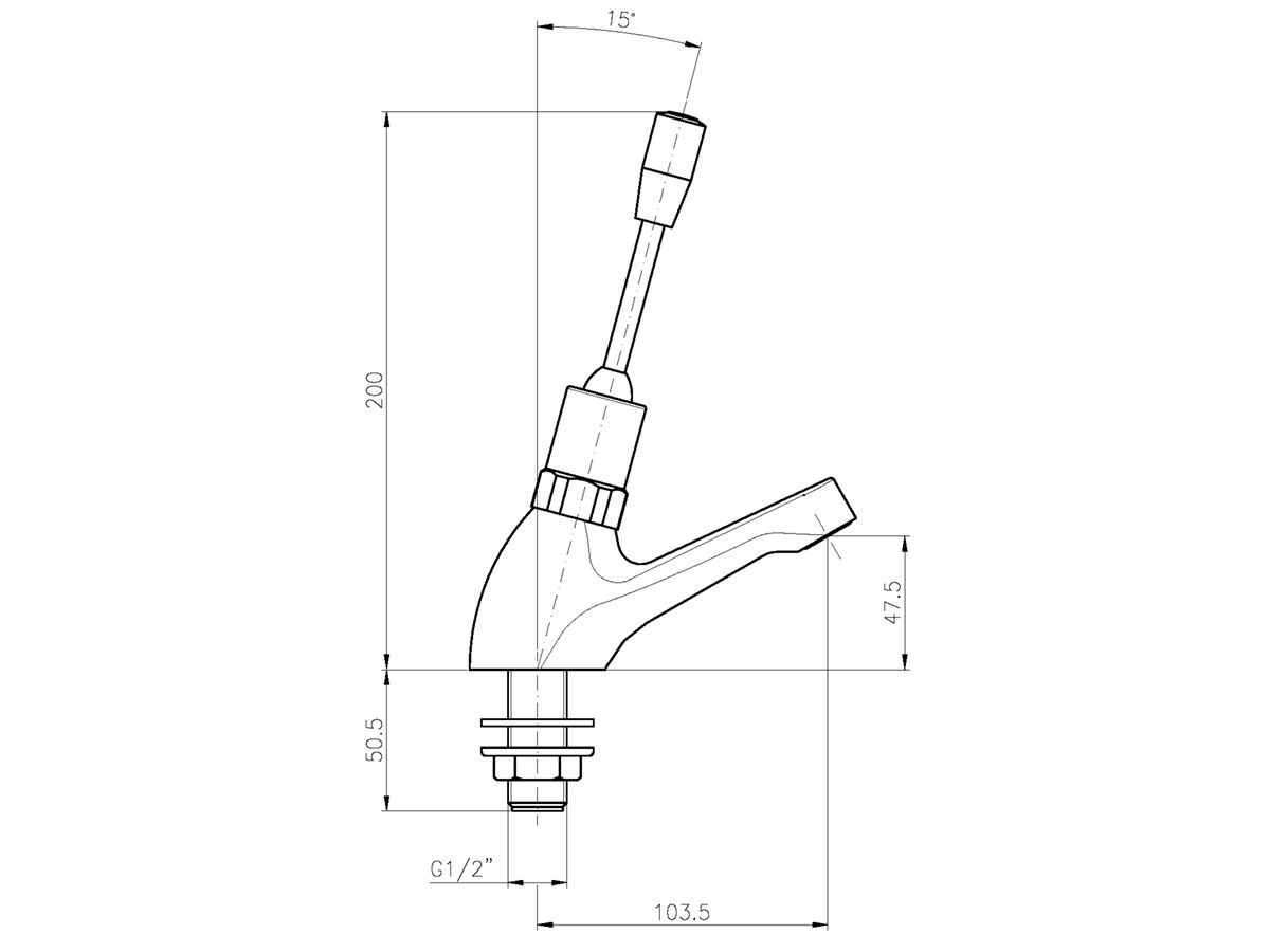 Gentec Flostop Lever Pillar Tap Single Temperature