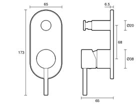 Mizu Drift Shower Mixer with Diverter