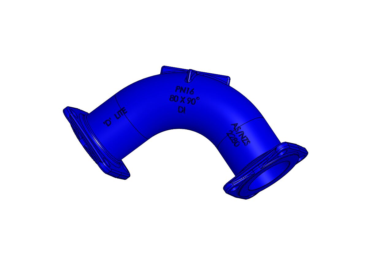 Dimax Bend Flange - Flange PN16 B5 80mm x 90 Degree