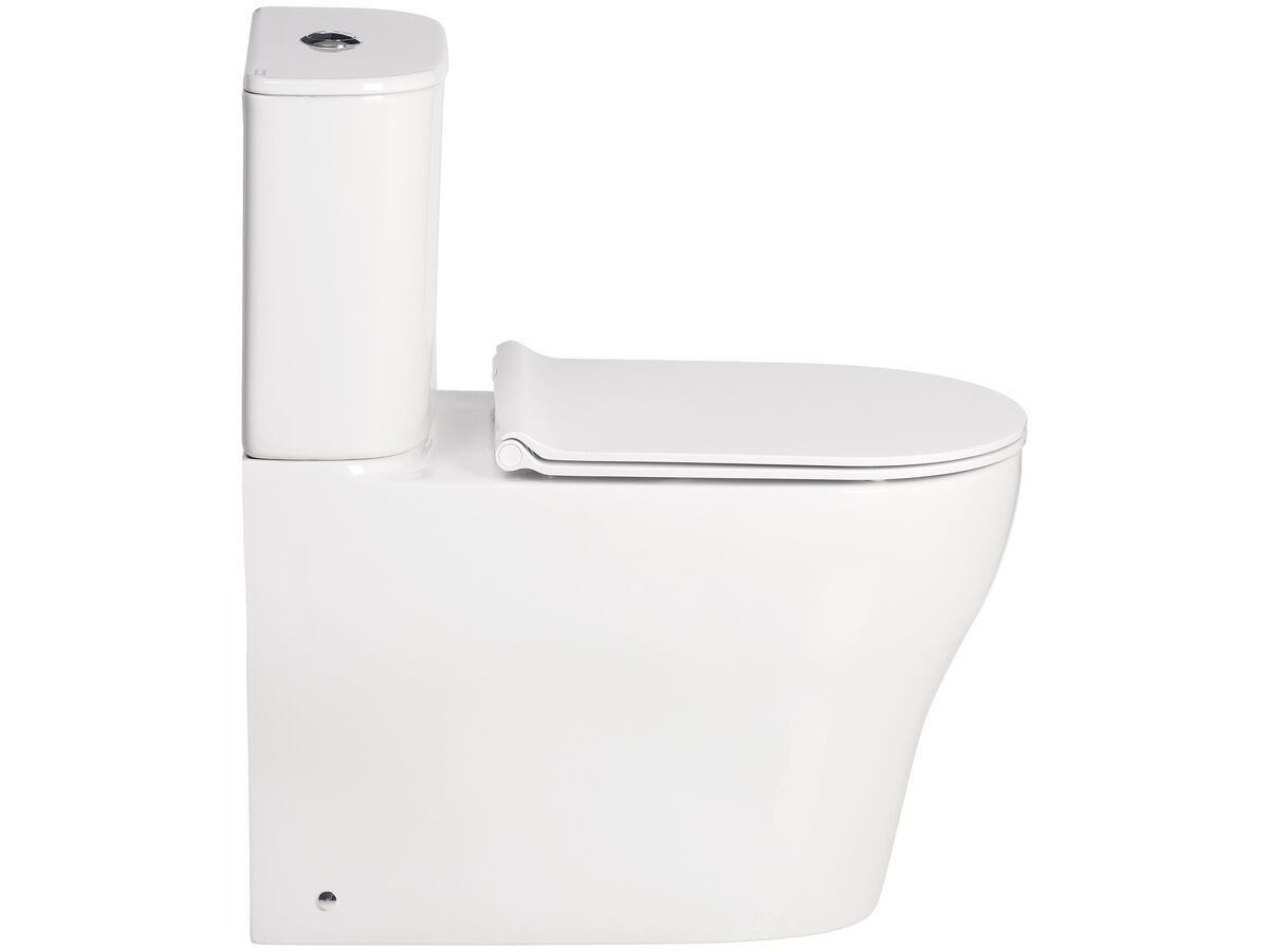 American Standard Cygnet Round Overheight Hygiene Rimless Close Coupled Back To Wall Back Inlet Toilet Suite White (4 Star)
