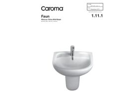 Technical Guide - Caroma Faun Wall Basin 450 1 Taphole White