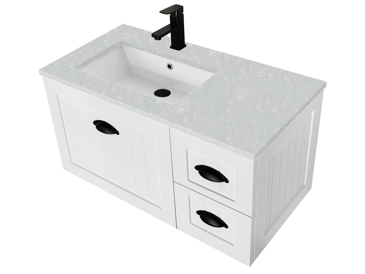 Kado Era 900mm Wall Hung Vanity Unit 1 Door 2 Drawers with Under