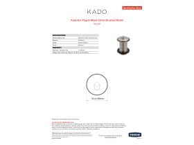 Specification Sheet - Kado Era Plug & Waste 32mm Brushed Nickel