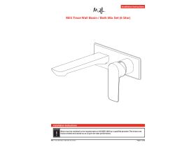 Installation Instructions - Milli Trace Wall Basin / Bath Mix Set (6 Star)