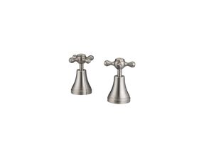 Kado Era Basin Top Assemblies Cross Handles Brushed Nickel