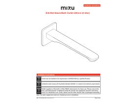 Installation Instructions - Mizu Silk Wall Basin/Bath Outlet 220mm (6 Star)