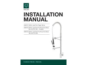 Technical Guide - Wolfen Pre Rinse Sink Mixer Tap with Pot Filler Chrome (6 Star)View