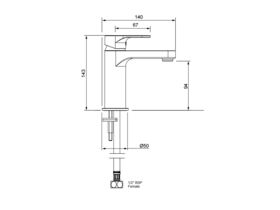 Methven Glide Basin Mixer Matte Black (5 Star)