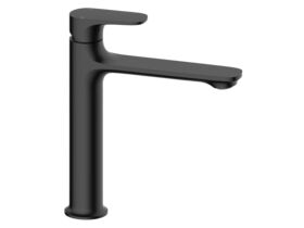 Mizu Silk Medium Height Basin Mixer Tap Matte Black (6 Star) Lead Free