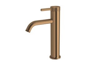 Hero - Milli Etch Medium Height Basin Mixer Tap Brushed Bronze (6 Star)