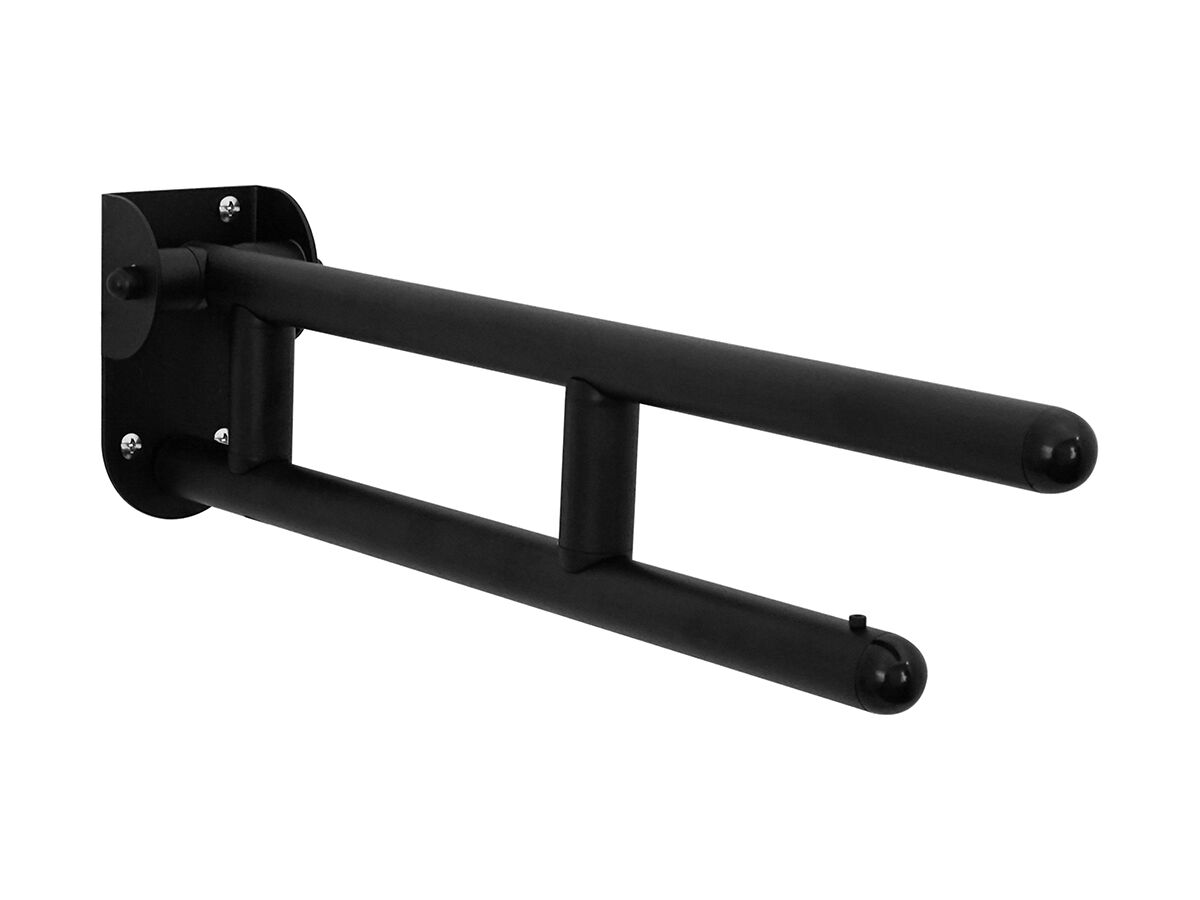 Raffaello Drop Down Rail 610mm Stainless Steel Black