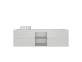 Kado Aspect 1800mm Wall Hung Vanity Unit with Shelf Single Bowl Caesarstone Top
