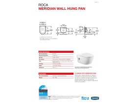 Technical Guide - Meridian Wall Pan with Soft Close Seat Quick Release MK2 White / Chrome (4 Star)