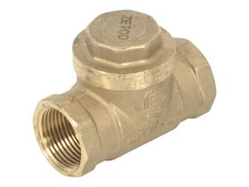 Zetco WaterMarked DZR Brass Swing Check Valve Family