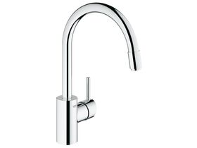 GROHE Concetto Gooseneck Pull Out Sink Mixer Tap Chrome (5 Star)