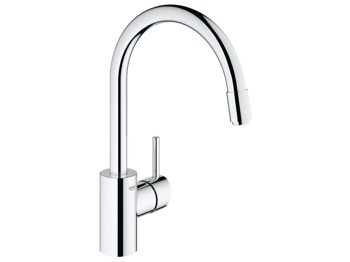 GROHE Concetto Gooseneck Pull Out Sink Mixer Tap Chrome (5 Star) from Reece