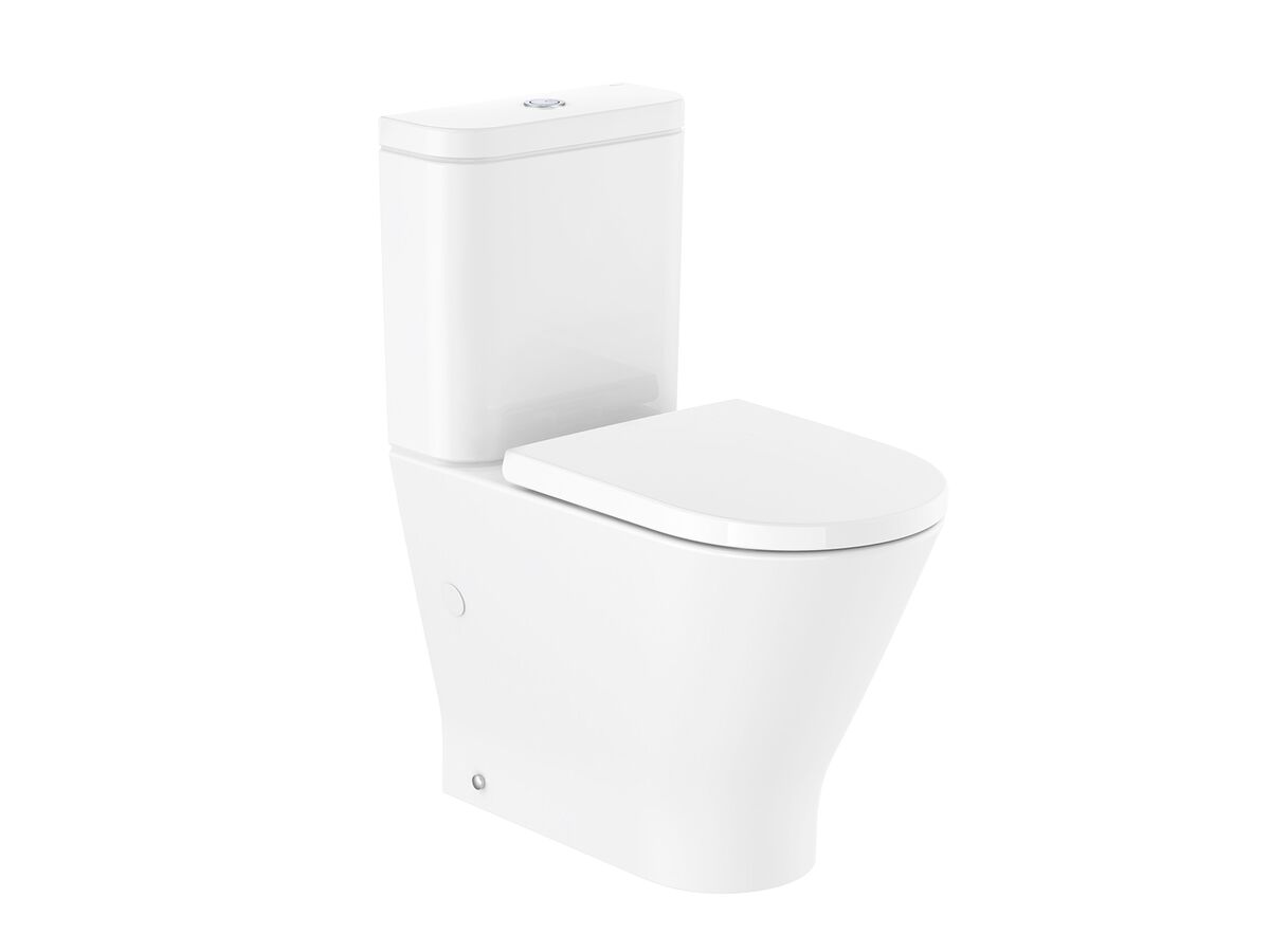 Roca The Gap Round Close Coupled Back to Wall Rimless Overheight Back Inlet Thick Seat (4 Star)