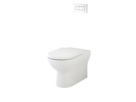 Caroma Metro Invisi II Wall Faced Toilet Suite with Standard Seat White (4 Star)