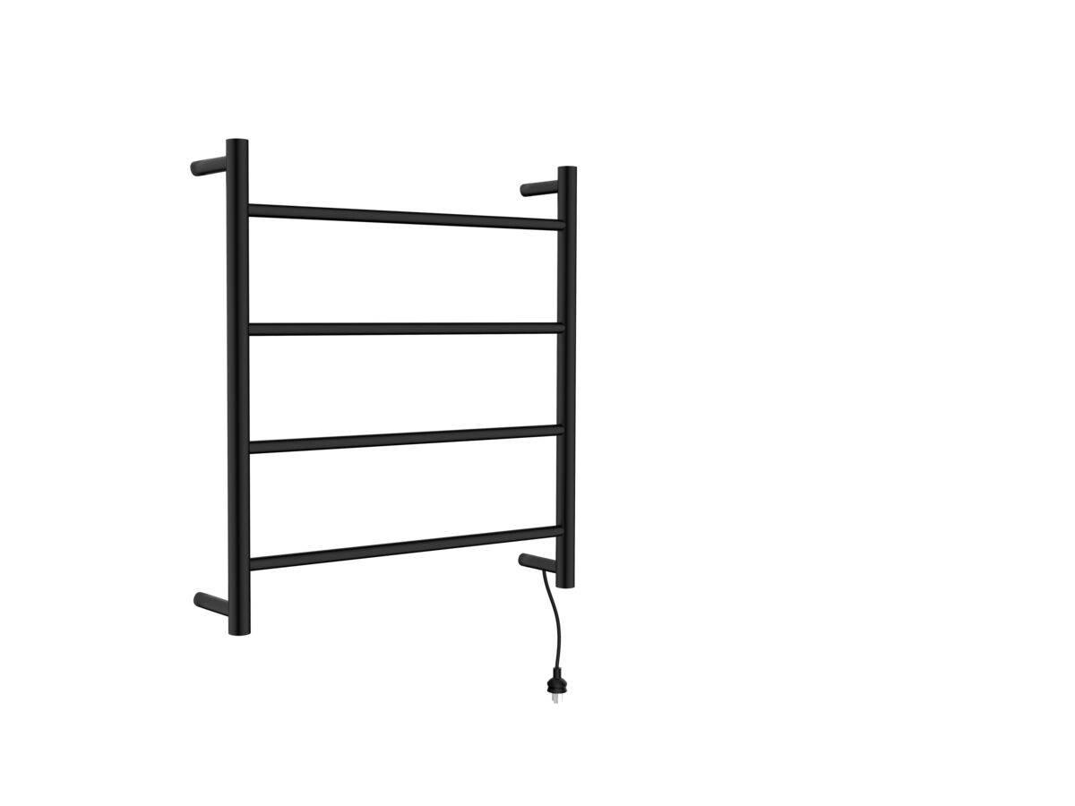 Posh Solus MK2 Heated Towel Rail 700 x 700mm Matte Black from Reece