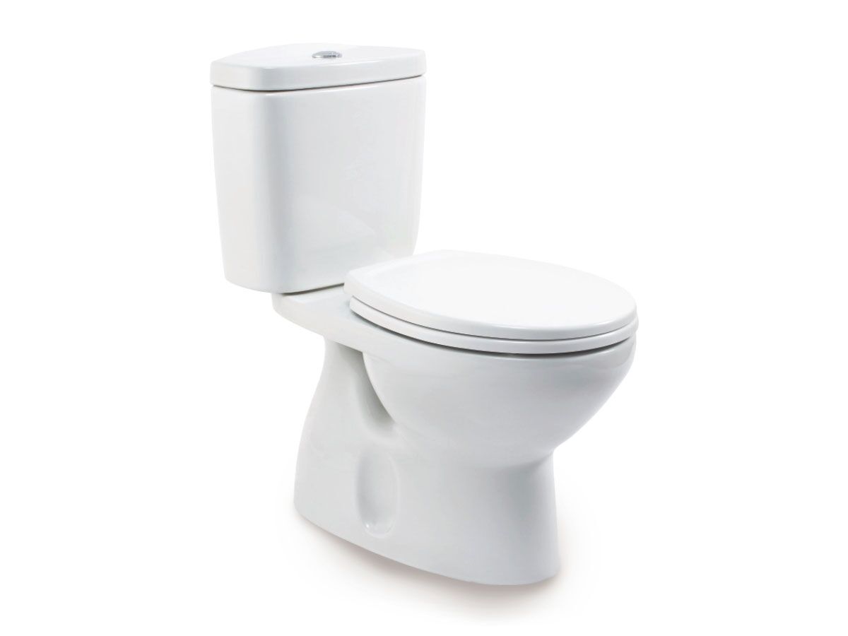 Victoria Close Coupled Toilet Suite S Trap with Soft Close Seat White/ Chrome (4 Star)
