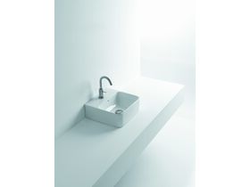 AXA Sheer Above Counter Basin 1 Taphole 450 x 350mm White