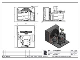 Tecumseh AJ2 HTA Condensing Unit 1HP R404 MHBP CAJT9510ZMHR-FZ-1 with Pressure Control