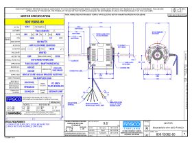 Technical Drawing - 8061S082-80 Twin Shaft Rac Motor 600W
