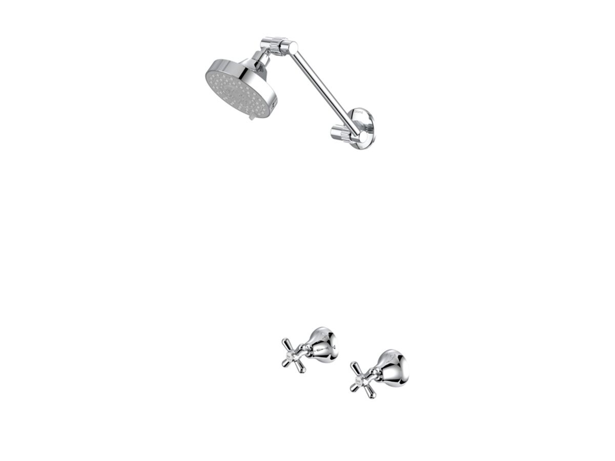 Caroma Tasman II Deluxe Shower Set Chrome (3 Star)