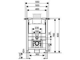 Hideaway+ Under Counter Cistern Wall Hung Frame (4 Star)