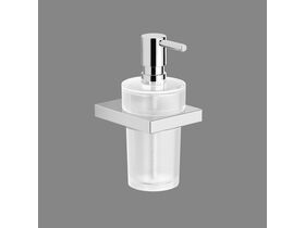 Milli Edge Wall Mounted Soap Dispenser Glass/ Chrome