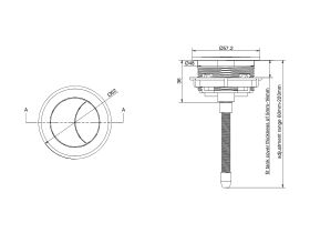 Ideal Standard / Posh Solus / Kado Dual Flush Button Kit