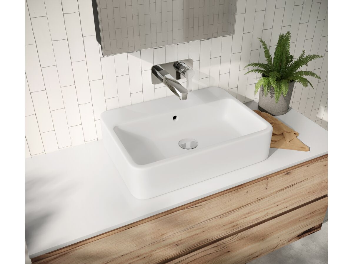 Roca The Gap Counter Basin 550mm x 410mm 1 Taphole with Overflow White