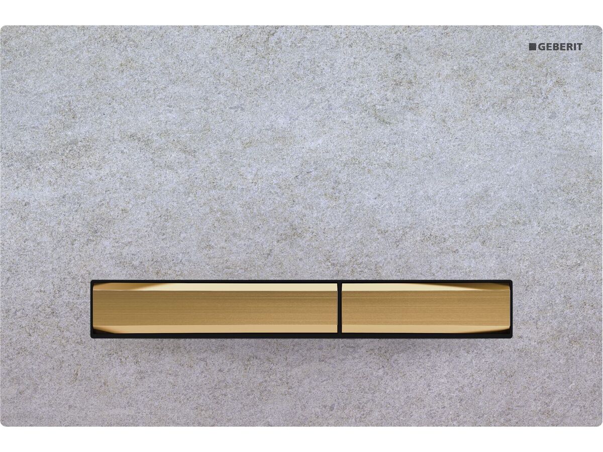 Geberit Sigma 50 Dual Flush Button Concrete Look / Brass