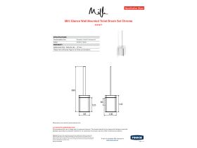 Specification Sheet - Milli Glance Wall Mounted Toilet Brush Set Chrome