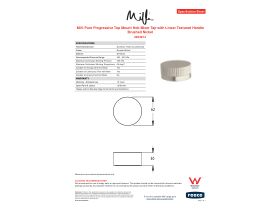 Specification Sheet - Milli Pure Progressive Top Mount Hob Mixer with Linear Textured Handle Brushed Nickel