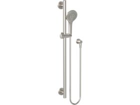 Mizu Drift 900mm Independent Straight Handshower Grab Rail Kit 3 function Brushed Nickel / Brushed Stainless Steel (5 Star)