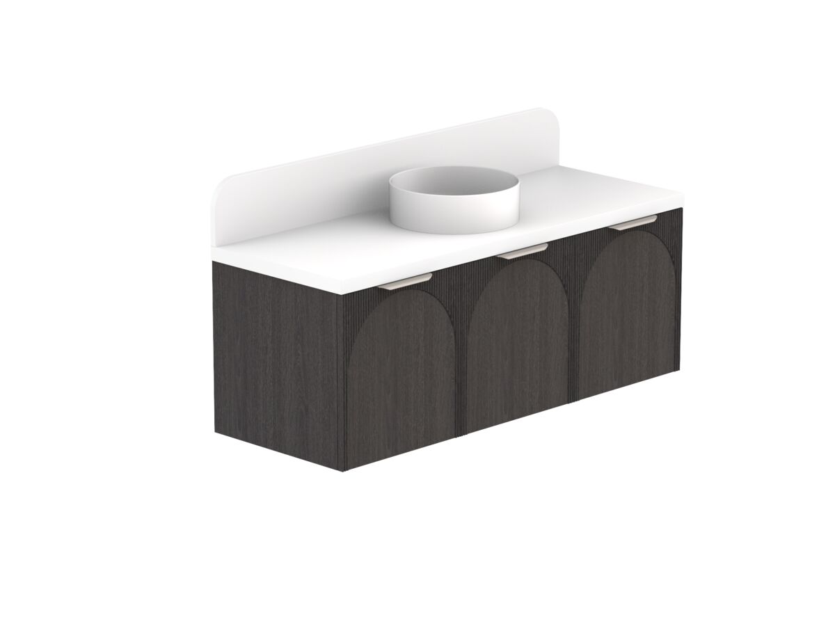 ADP Archie by Alisa & Lysandra All Door Wall Hung Vanity Unit Centre Bowl 1350 Caesarstone