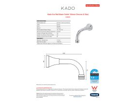 Specification Sheet - Kado Era Wall Basin Outlet 150mm Chrome (5 Star)