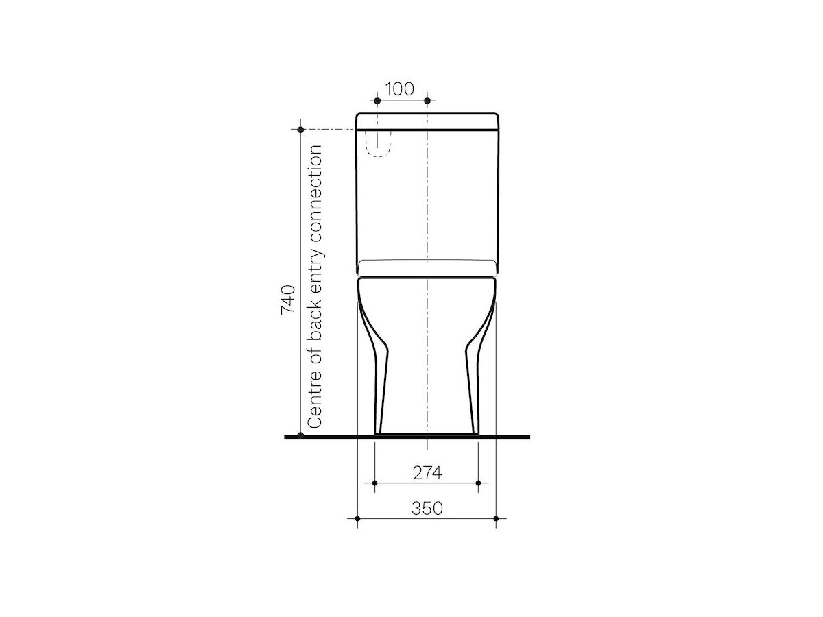 Clark Round Close Coupled Back to Wall High Profile Back Entry Toilet Suite