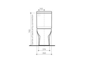 Clark Round Close Coupled Back to Wall High Profile Back Entry Toilet Suite