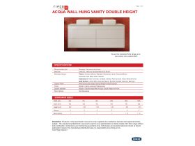 Technical Guide - Acqua Wall Hung Double Height Vanity