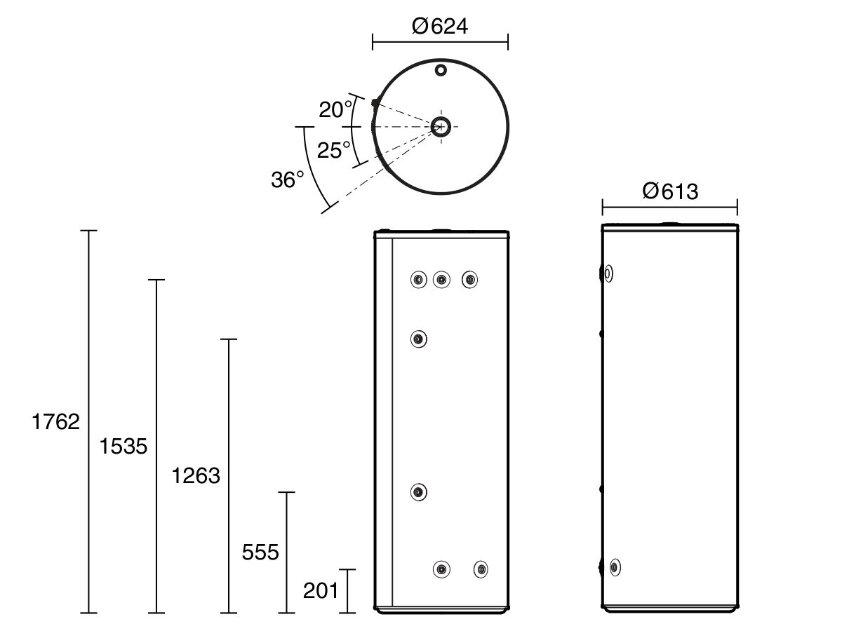 Thermann Solar Gas Heat Pump Tank 315L