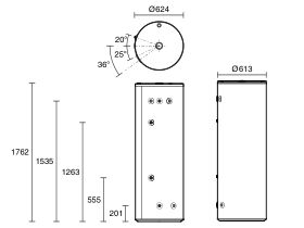Thermann Solar Gas Heat Pump Tank 315L
